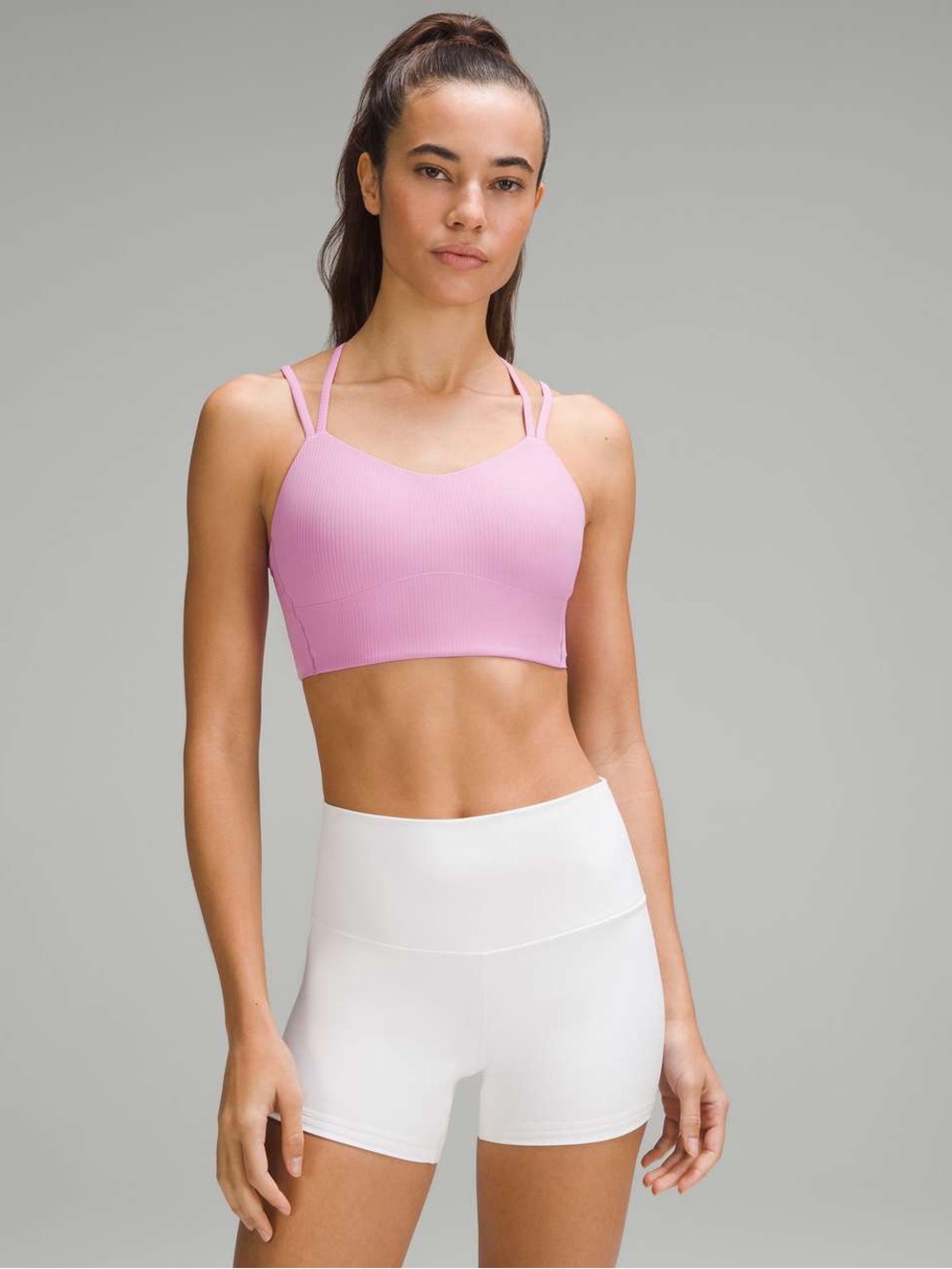 Lululemon Like a Cloud Ribbed Longline Bra. Size 8
